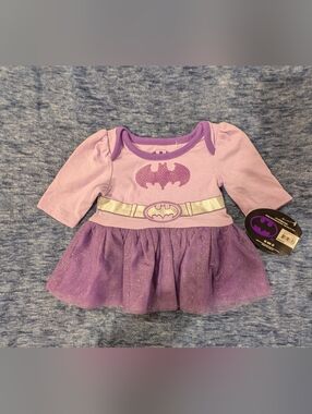 NWT Girls Purple Batman Princess Tutu Dress